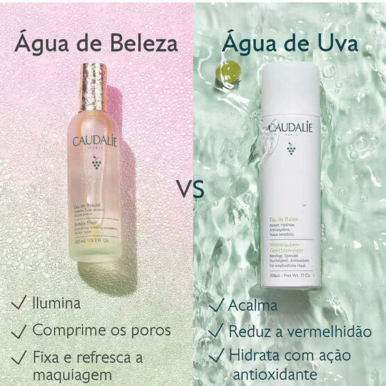 Bruma facial multifuncional caudalie água de beleza