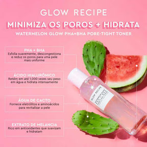 Tônico hidratante com pha + bha glow recipe watermelon glow